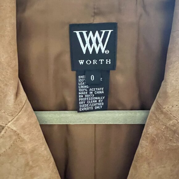 Worth Cropped Suede Jacket Size 0 - Picture 2 of 6